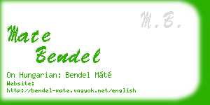mate bendel business card